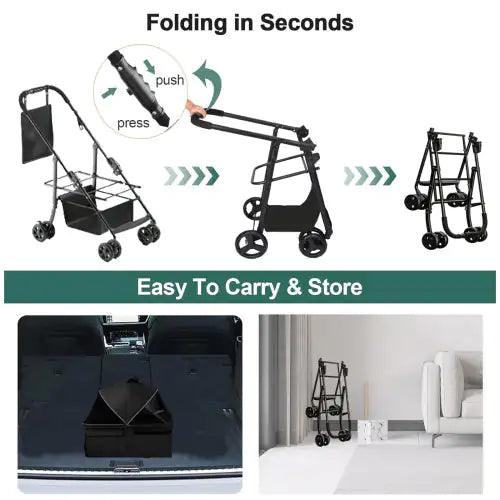 All-In-One Pet Travel Stroller and Carrier