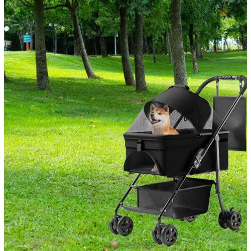 All-In-One Pet Travel Stroller and Carrier