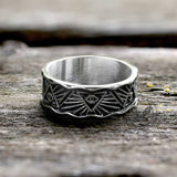 All-Seeing Eye Stainless Steel Band Ring