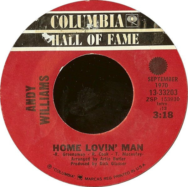 Home Lovin' Man / (Where Do I Begin) Love Story | Very Good Plus (VG+) Near Mint (NM)