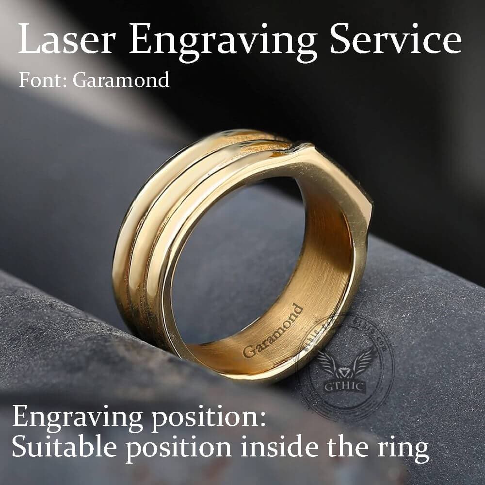 Anillo de acero inoxidable con el número angelical 33