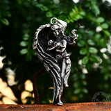 Angel Wing Mother Mary Stainless Steel Pendant