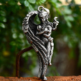 Angel Wing Mother Mary Stainless Steel Pendant