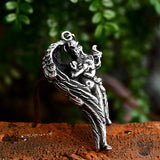 Angel Wing Mother Mary Stainless Steel Pendant