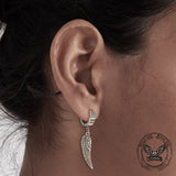 Angel Wings Stainless Steel Hoop Earrings