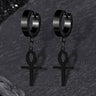 Ankh Stainless Steel Cross Earring