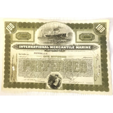 Rare Titanic International Mercantile Stock Certificate from 1910s - 1920s