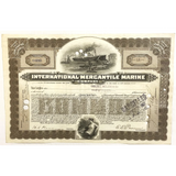Rare Titanic Era International Mercantile Marine Stock Certificate