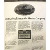 Rare Titanic Era International Mercantile Marine Stock Certificate
