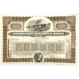 Rare Titanic Era International Mercantile Marine Stock Certificate