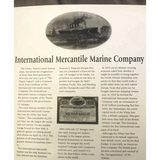 Rare Titanic International Mercantile Marine Stock Certificate