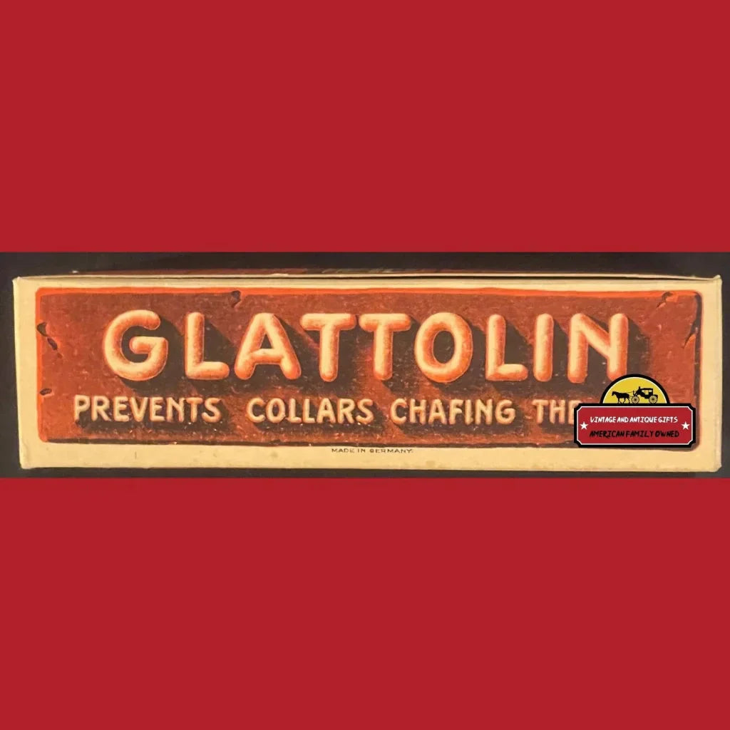 Rare 1910s Glattolin Wax Collar Remedy Box Unveils Vintage Charm