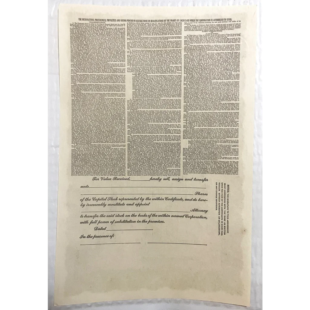 Rare 1920s Schine Chain Theatres Stock Certificate Captures Silent Era