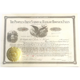 Rare Hoosick Falls National Bank Stock Certificate Unearthed