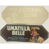 Rare 1930s Umatilla Crate Label Showcases Native American Beauty