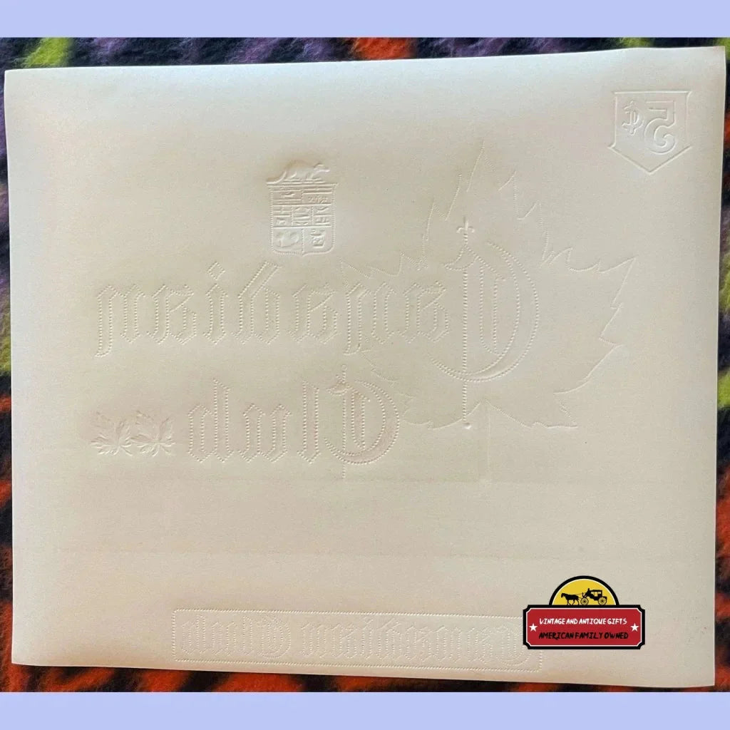 Rare Antique Canadian Club Maple Leaf Cigar Label Unearthed