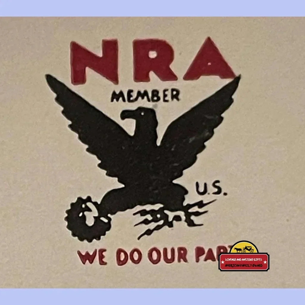 Rare Embossed R.J. Jr. Cigar Label with NRA Insignia from 1900s