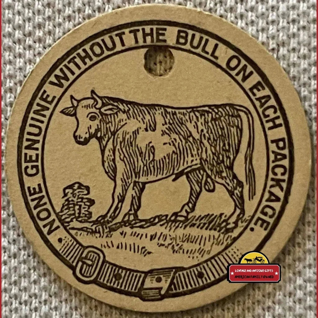 Rare Bull Durham Tobacco Plug Antique Vintage Collectible