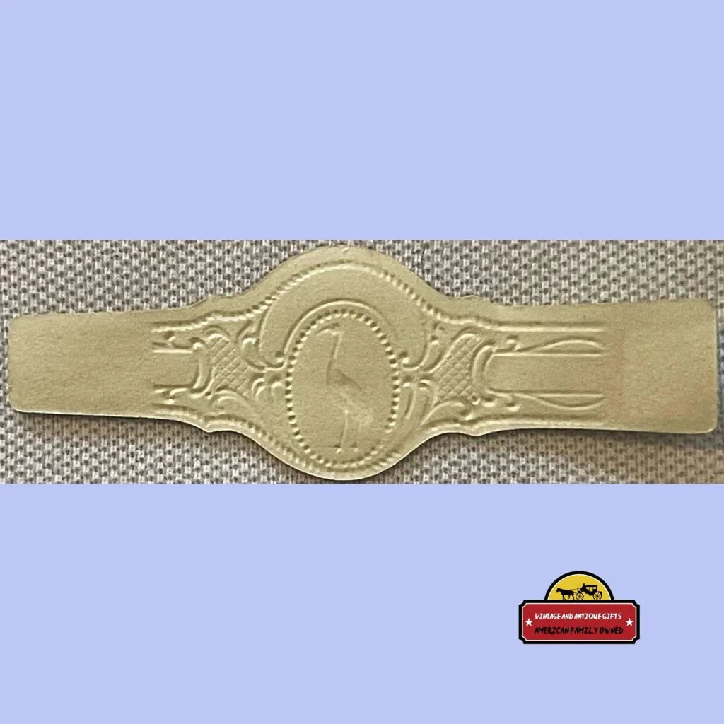 Rare Antique Vintage Embossed Cigar Band from Early 1900s Indianapolis