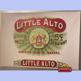 Rare Embossed Little Alto Antique Vintage Cigar Label