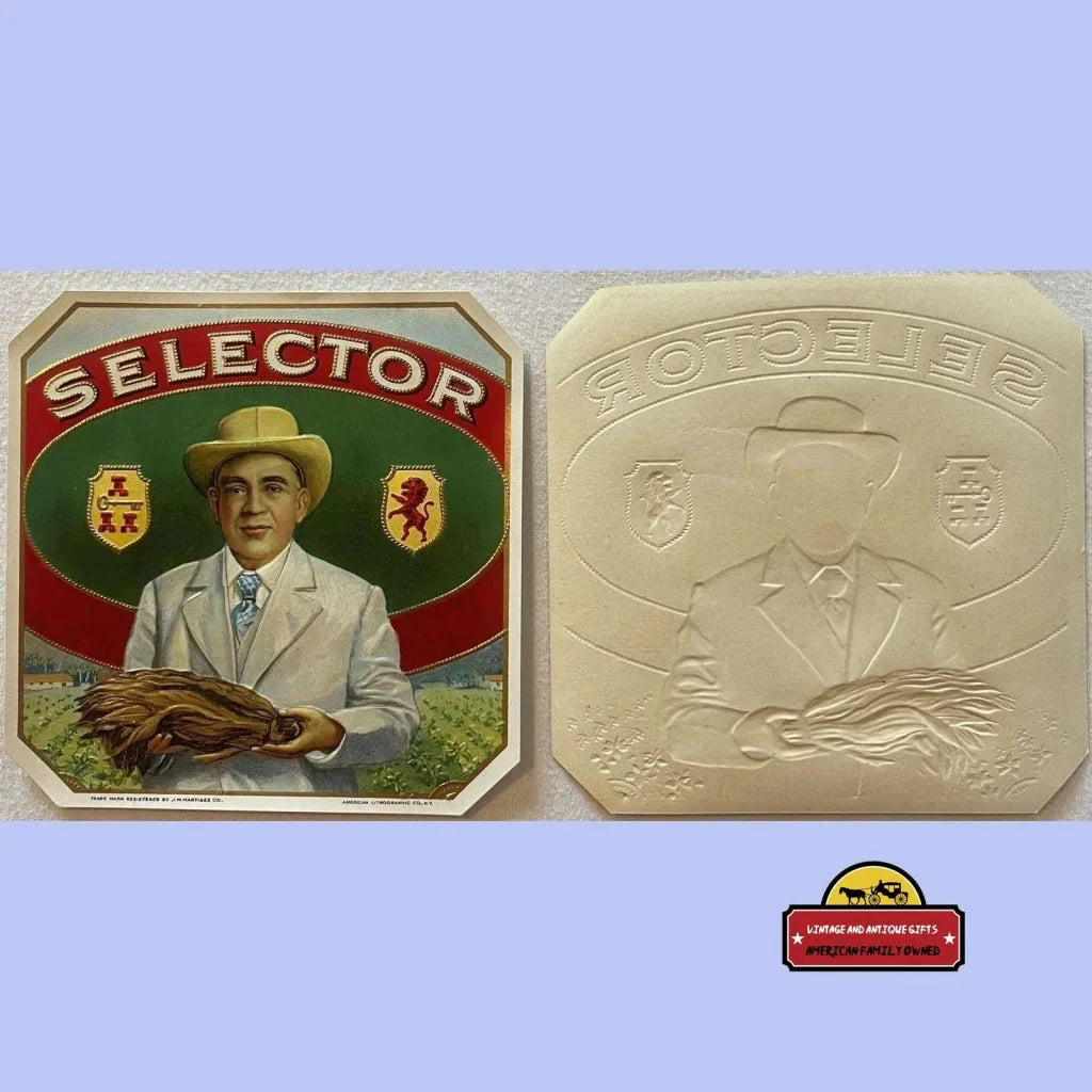Rare Antique Vintage Embossed Cigar Label Brings 1900s Charm