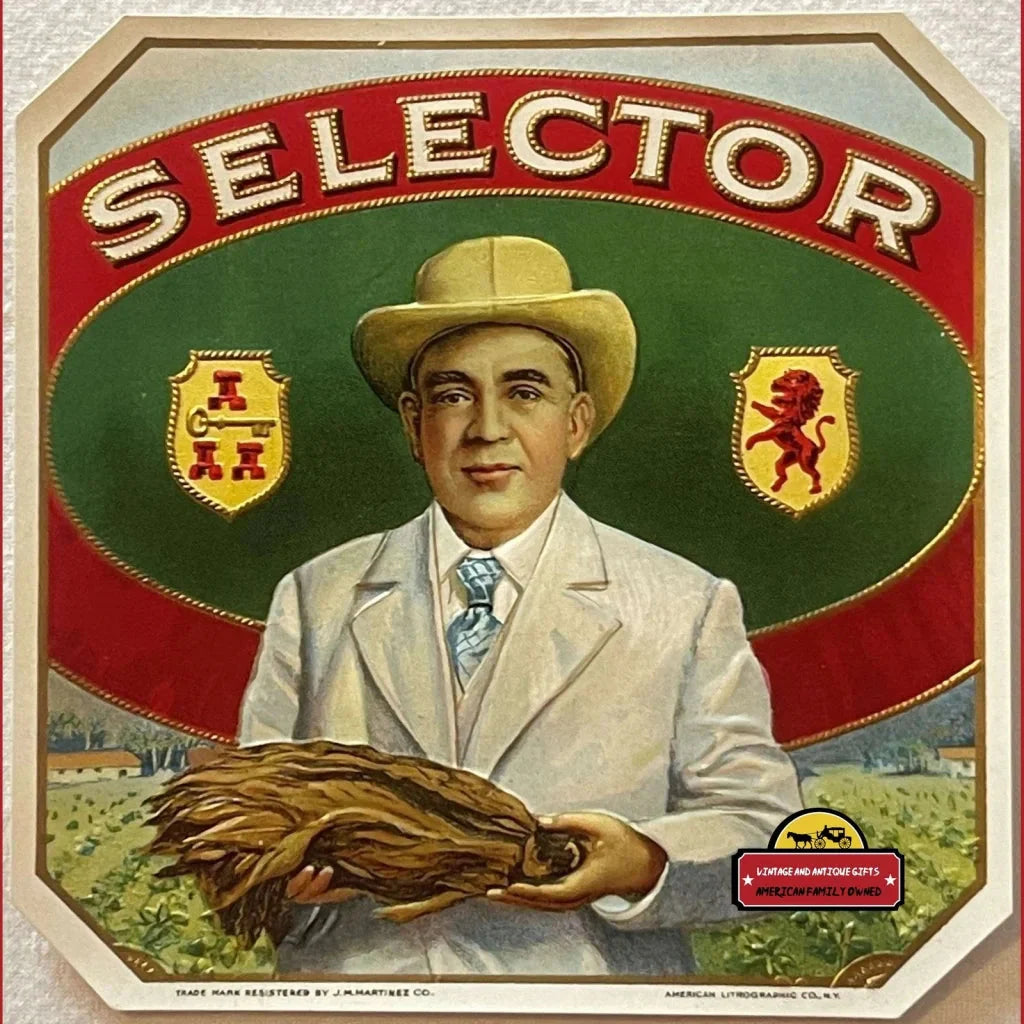 Rare Antique Vintage Embossed Cigar Label Brings 1900s Charm