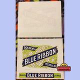 Rare Antique Vintage Blue Ribbon Embossed Cigar Label from Golden's