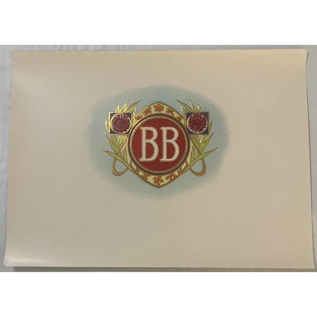 Rare Gold Embossed Cigar Label from Detroit's Brown Brothers