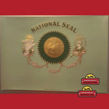 Rare Antique National Seal Cigar Label Embossed Supreme Court Art