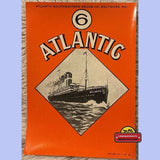 Rare Atlantic Broom Label Antique Vintage Nautical Collectible