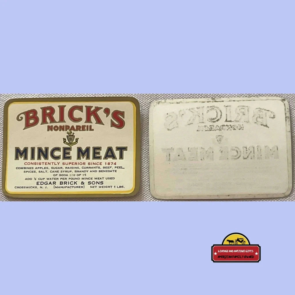 Antique Nonpareil Mince Meat Label Adds Festive Nostalgia