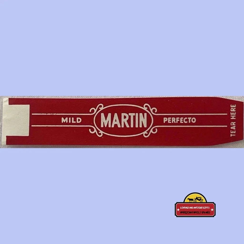 Rare Martin Cigar Band Boasts Elegant Vintage Burgundy Design