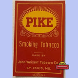 Rare Antique Pike Smoking Tobacco Label from 1910s1930s Era