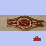 Rare Antique White Tip Cigar Band Embossed Vintage Collectible