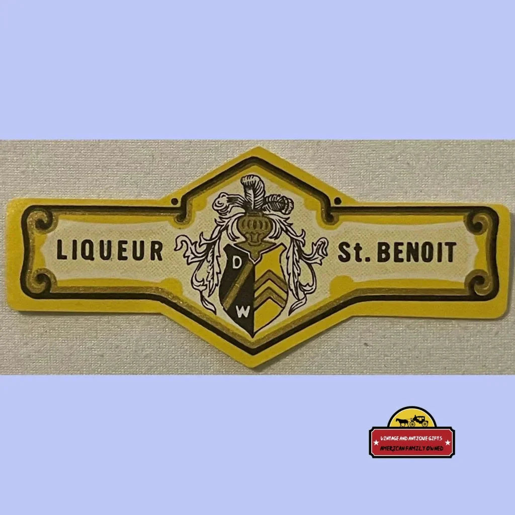 St Benoit Liqueur Neck Label from 1920s France