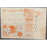 Rare Antique Vintage 1930s - 1960s West Shore Railroad Stock Certificate