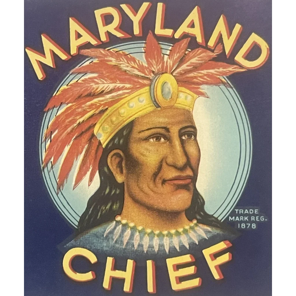 Rare Maryland Chief 1920s Can Label Brings Roaring Twenties Alive
