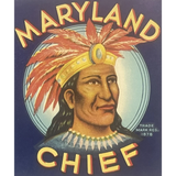 Rare Maryland Chief 1920s Can Label Brings Roaring Twenties Alive