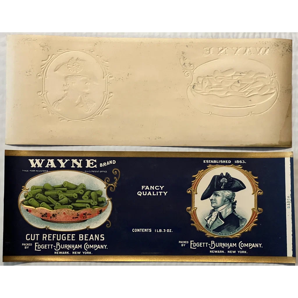 Rare 1920s Wayne Gold Embossed Can Label Unearths Lost Art