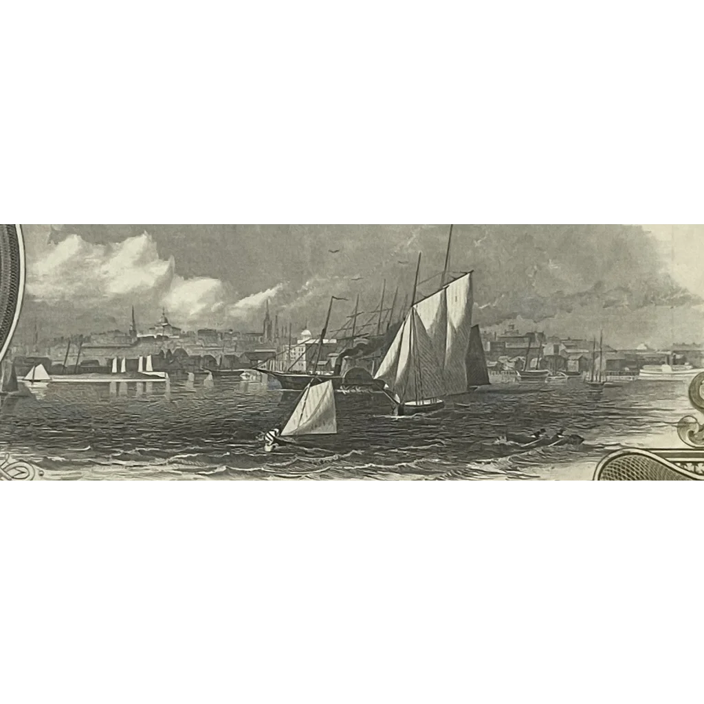 Rare Antique Vintage Boston Albany Railroad Stock Certificate