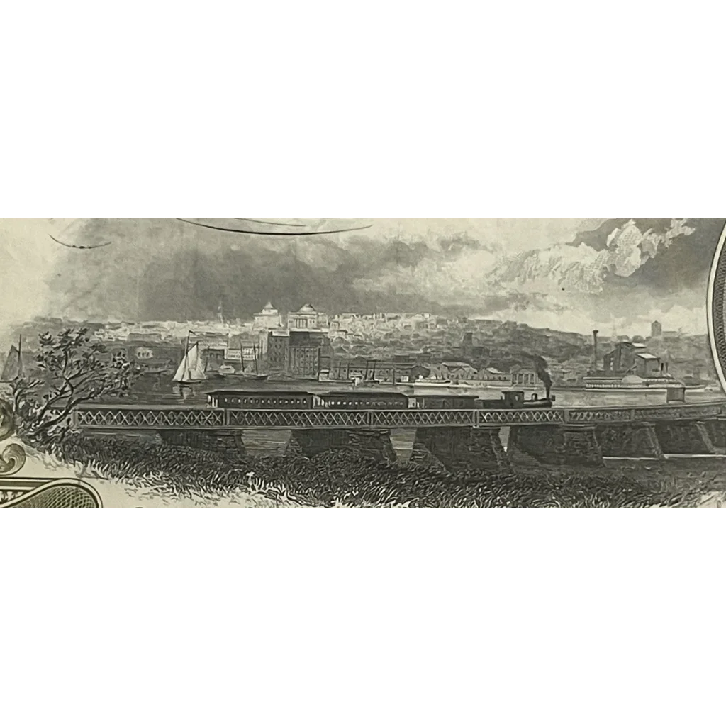 Rare Antique Vintage Boston Albany Railroad Stock Certificate