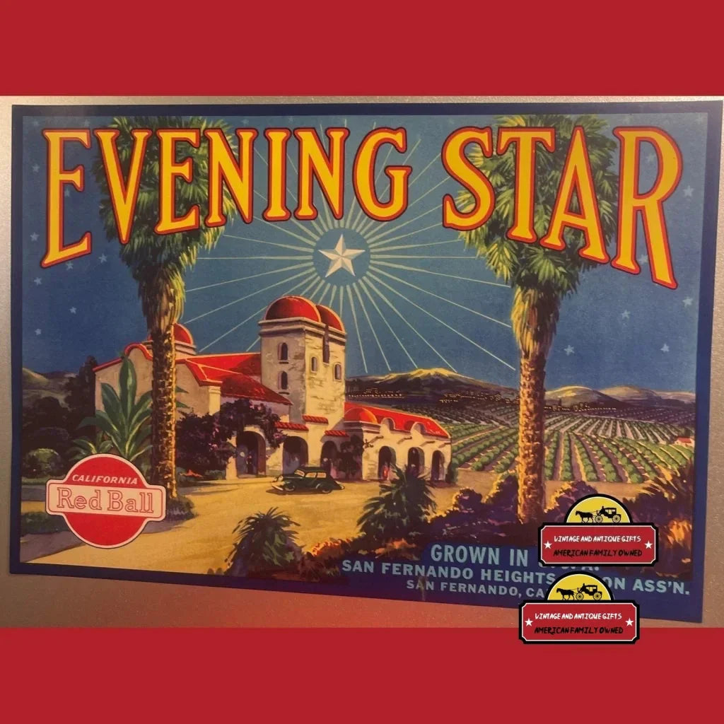 Rare 1930s Evening Star Crate Label from San Fernando Unearthed