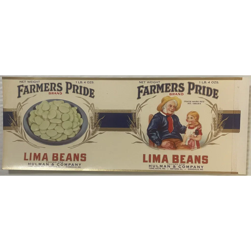 Rare Farmers Pride Label Antique Vintage Ad from Hulman &