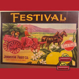 Rare 1930s Festival Crate Label from Santa Barbara Fruit Company