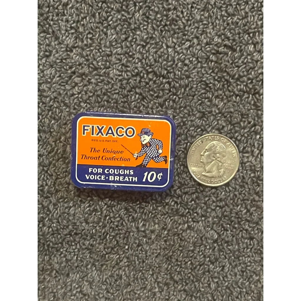 Rare Antique Vintage Fixaco Medicine Tin from the 1930s