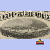 Rare Lake Erie Railroad Antique Vintage Pittsburgh Engraving