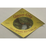 Rare Antique Vintage Queen Cola Label from 1930s Punxsutawney