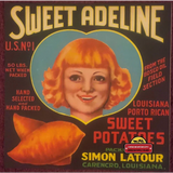 Rare Sweet Adeline Antique Vintage Crate Label from 1930s Louisiana