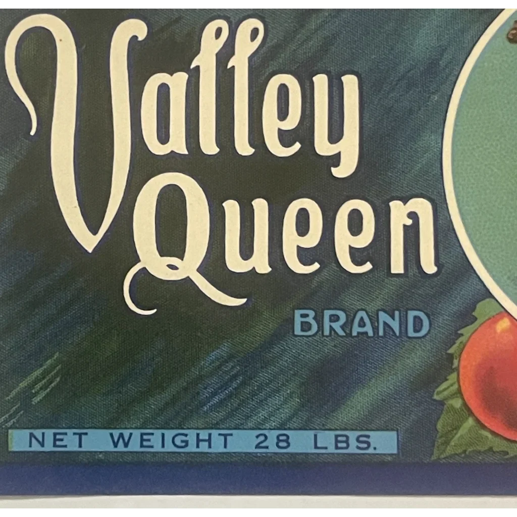 Rare 1930s Valley Queen Antique Vintage Crate Label Discovered