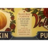 Rare Antique Vintage 1930s Velvet Rose Can Label from Iowa Farm